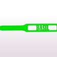 BASIL-2.jpg Basil garden stakes, garden markers 3d print file - stl files. Crop marker, vegetable stakes 3d stl cnc model. Garden label-3d model cnc