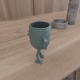 HighQuality1.png 3D Robot Mug for Decor with 3D Stl Files & Ready to Print, Robot Decor, 3D Printing, Toy Robot, 3D Printed Decor, Gifts for Him, Cup