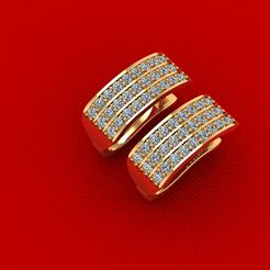 1.jpg Archivo STL Pendiente de cuatro filas de diamantes・Diseño imprimible en 3D para descargar