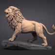lion.422.jpg Growling Lion 3D print model