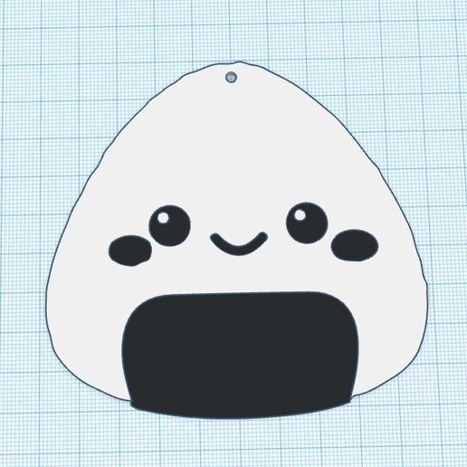 Onigiri keychain 3D model