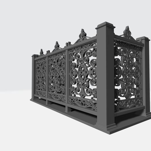 🪜 3D Railing Balcony・ STL File for 3D printing・Cults