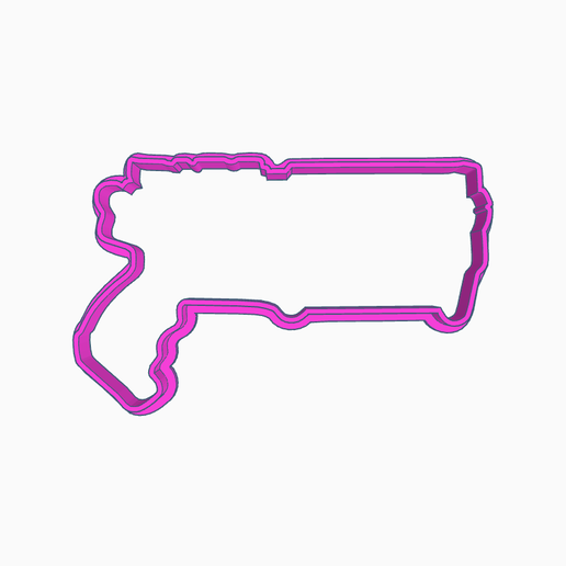 NERF GUN COOKIE CUTTER - 3D model önizlemesi