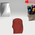 potCrayon05.png Pencil cup "Tourbillon" - Easy 3D printing