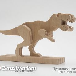 13dc60b2d80da3f0538be97bb0732940_display_large.jpg Archivo STL gratis Tyrannosaurus-Rex cnc/laser de animales de 3 capas・Modelo para descargar y imprimir en 3D, ZenziWerken