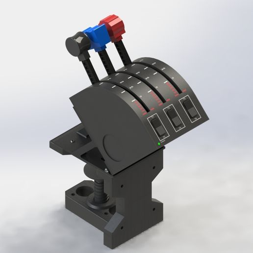 3D file Angled Throttle Stand for Saitek Throttle Quadrant ️ ・Design to ...