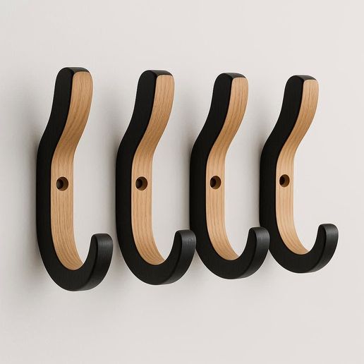Wooden Modern Wall Mounted Hook for Home Organization