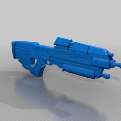 9a128cc844c3964a7e15f8ace46083b9.png Free STL file PRINTABLE! MA37 Assault Rifle from HALO REACH・3D print model to download