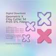 Cover-11.png Geometric X Clay Cutter - Cross STL Digital File Download- 12 sizes and 2 Cutter Versions