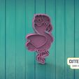 flamenco2.jpg Flamenco Flamingo Cookie cutter M2
