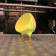 3.png Free STL file Standing-Sitting Chick Egg Cup (smooth surface)・Object to download and to 3D print