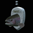 Rainbow-trout-solo-model-open-mouth-1.png fish head trophy rainbow trout / Oncorhynchus mykiss open mouth statue detailed texture for 3d printing