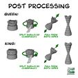 post_processing_queen_king_KaziToad.jpg Telescoping Chess Set (print-in-place)