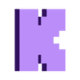 K.stl MINECRAFT Letters and Numbers | Logo