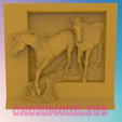 1.png Two Horses,3D MODEL STL FILE FOR CNC ROUTER LASER & 3D PRINTER