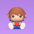 Cod282-Boy-Holding-Heart-1.png Archivo 3D Niño con corazón・Diseño imprimible en 3D para descargar