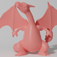 charizard 2 1.png STL file Charmander evolution pack (9 models, 3 positions each evolution)・3D print design to download