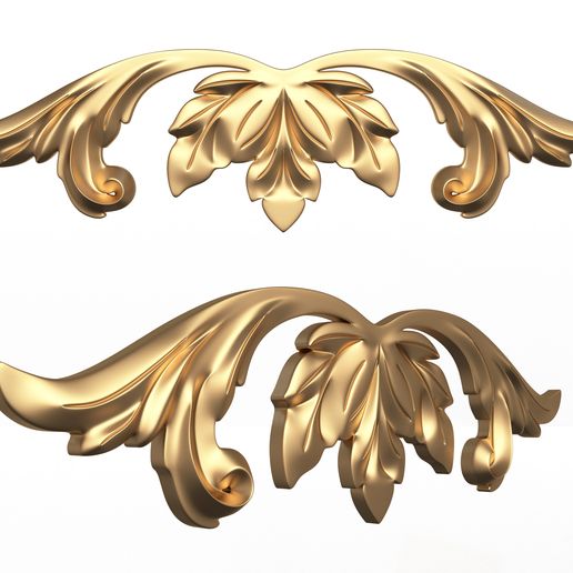 Free OBJ file Carved Plaster Molding Decoration 02・3D print model to ...