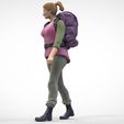 H1.7.jpg N3 walking Hiker Woman 1 64 Miniature 3D print model