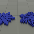 therender4.png 2 Snowflakes Coasters