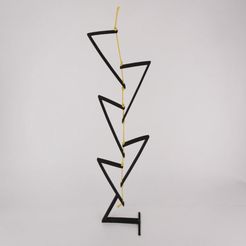Unbenannt.jpg STL file Tensegrity Illusion - String holds itself・3D printing design to download