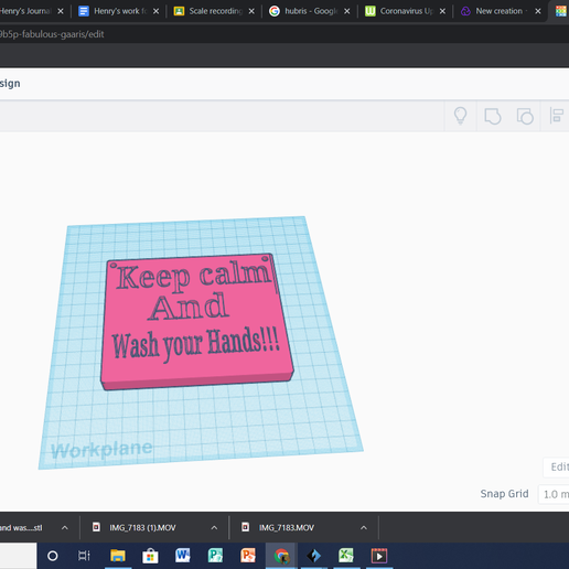 Keep calm and WASH YOUR HANDS!!!!!!!!!!!!!!! - 3D model önizlemesi