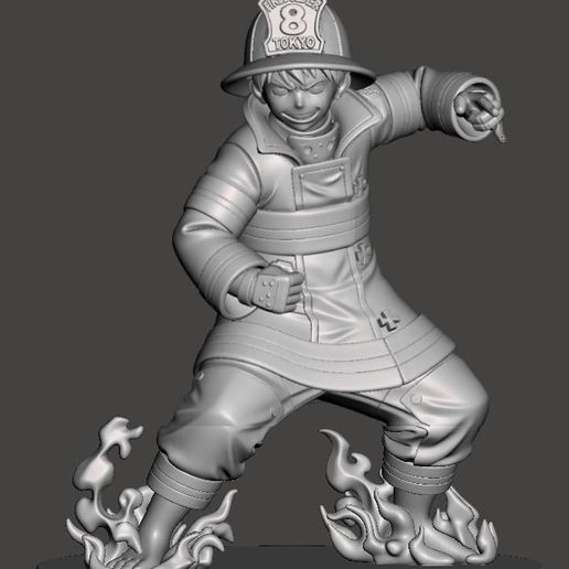 🔥 Shinra Kusakabe - Fire Force | D&D / Miniature・ STL File for 3D ...