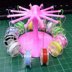 Mini bobina de filamento y soporte de carrusel de pendientes