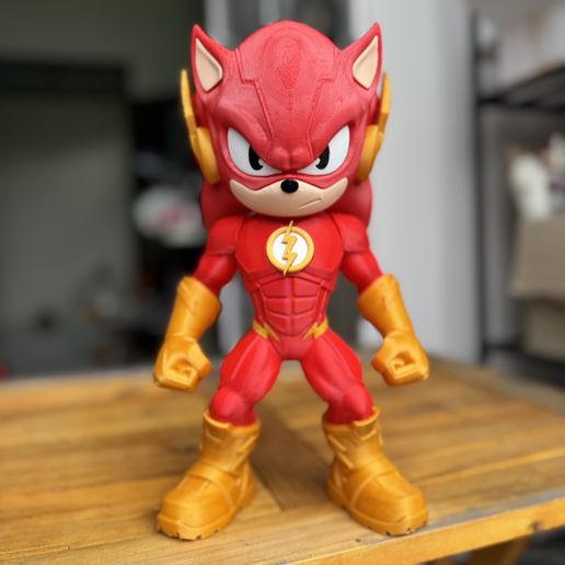 IMG_0153.jpg Speed Force Sonic - sonic x flash Fan art (no ams-multiparts/3mf)