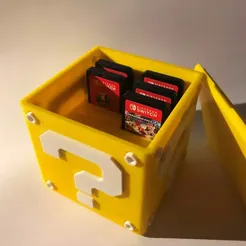 marioblock2.webp Free 3D file Super Mario Question Block for Nintendo Switch・3D printable model to download