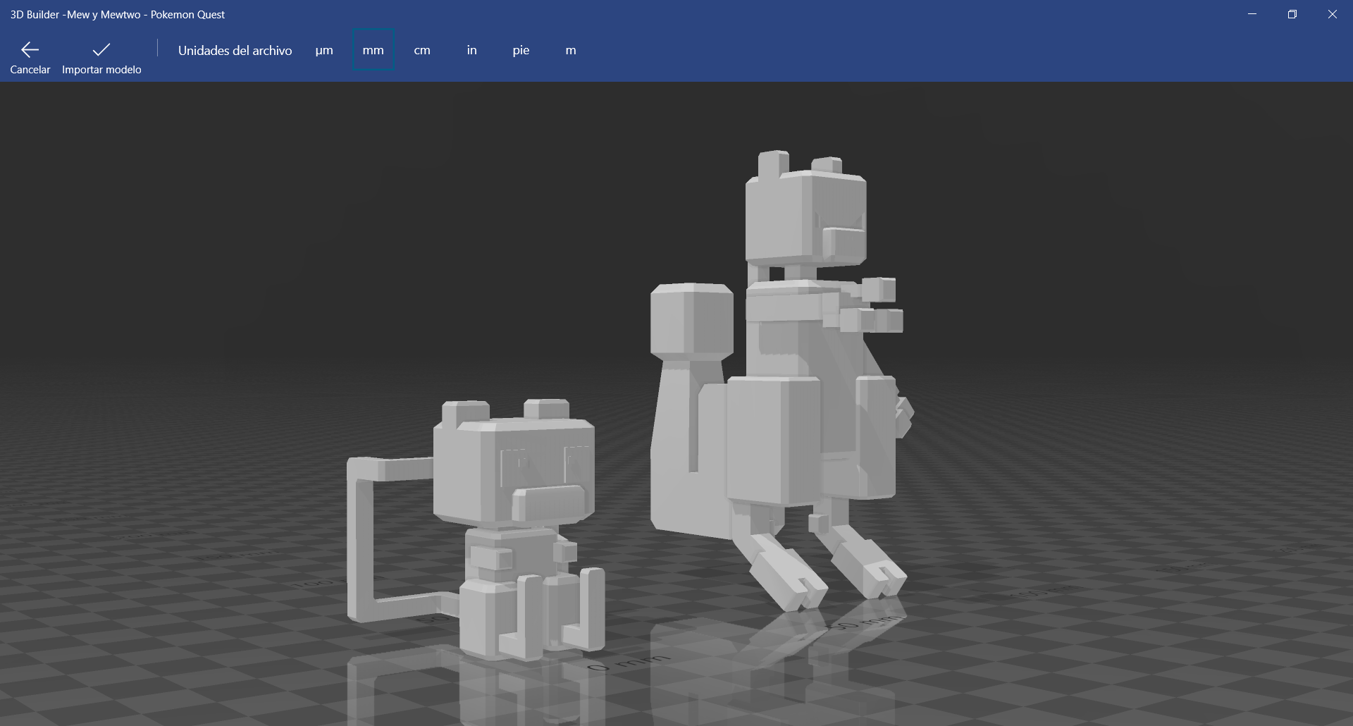 Stl File Mew And Mewtwo Pokemon Quest 8 Bits 3d Printable Model To Download Cults