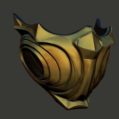 2.jpg STL file Scorpion Mortal Kombat MK1 Mask・3D printable design to download