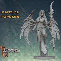 KAOTIKA TOPLESS NUDE WARRIOR FOR TABLETOP ROLE PLAYING GAMES
