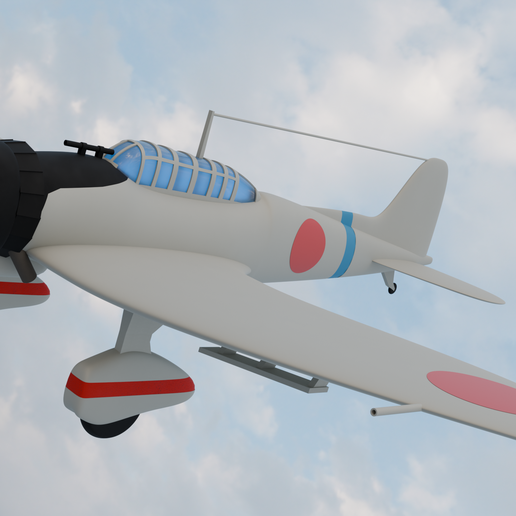 Aichi D3A Val 3D Model | WWII Japanese Dive Bomber | STL