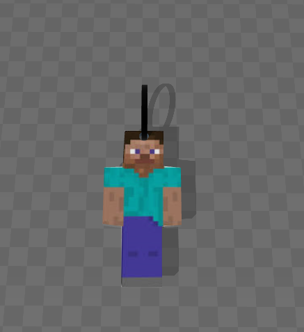 Key ring Steve - 3D model önizlemesi