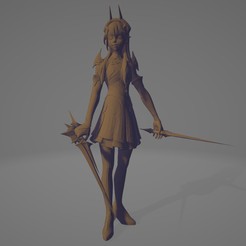 1.png Archivo STL Fortnite Princesa Lexa・Plan imprimible en 3D para descargar