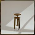 Miniature-Artist-Stool-Artist-Room.jpg Artist stool  VISWIN stool   | MINIATURE ARTIST ROOM FURNITURE COLLECTION