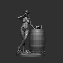 1.jpg OBJ-Datei Frau Gangster kostenlos・3D-Drucker-Design zum herunterladen