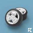 rilakkuma_front.jpg Modern wheels - Kawaii Rilakkuma - wheel set for model cars and diecast