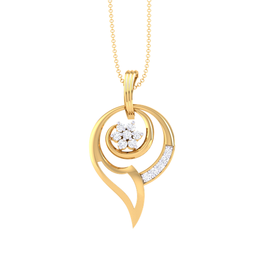 💎 3D Printable Cad jewelry design of Lady diamond Pendant・ 3D