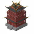mau95.png Ancient Pagoda Tower 3D Model