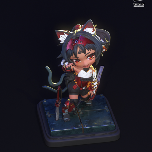 Nekomata-06.png Nekomata - Chuya Factory Chibi Collector Series Modelo de impresión 3D