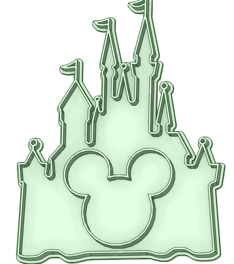 STL file Castillo Disney cookie cutter 🍪 ・3D print model to download・Cults