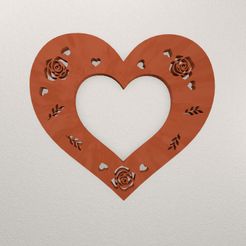 Heart-Wall-Decoration-WARAJ63-Preview.jpg STL file Heart Wall Decoration WARAJ63・Template to download and 3D print