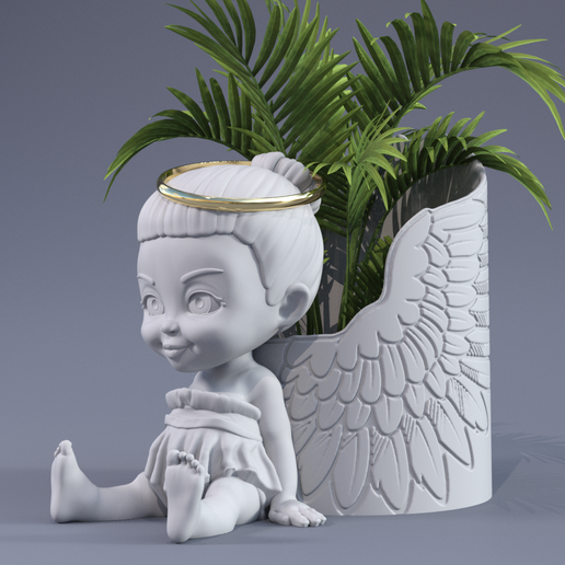 Angel Girl Flower Pot