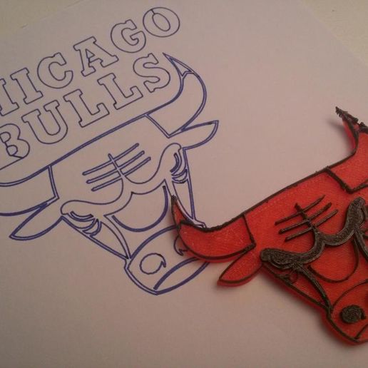chicago bulls logo drawing step by step