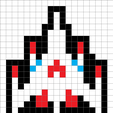 galaga-single-ship-map.png Galaga pixel wall art