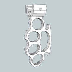 78dbee16efc40f878dbefcc6130aafc1_display_large.jpg Free STL file Knuckle Duster - Picatinny rail・3D printer design to download