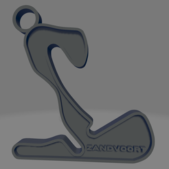 Zandvoort.png Archivo STL Llavero Zandvoort・Objeto de impresión 3D para descargar