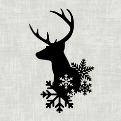 renne-noel-christmas-flocon.png Christmas reindeer wall art